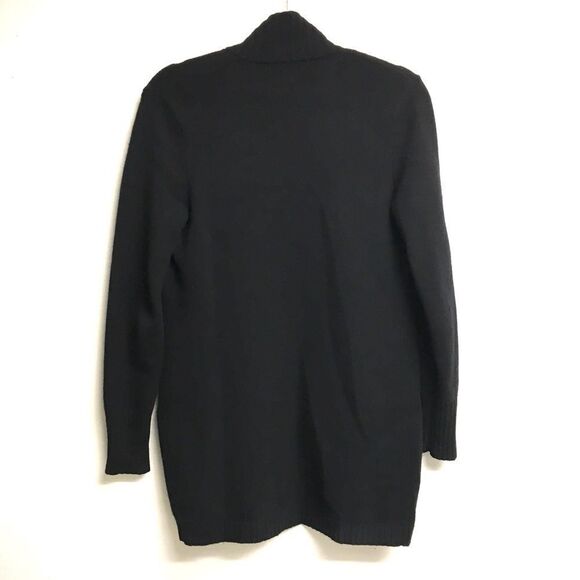 RALPH LAUREN Black LabelWool Cashmere Silk Open Cardigan Black M - Picture 4 of 7